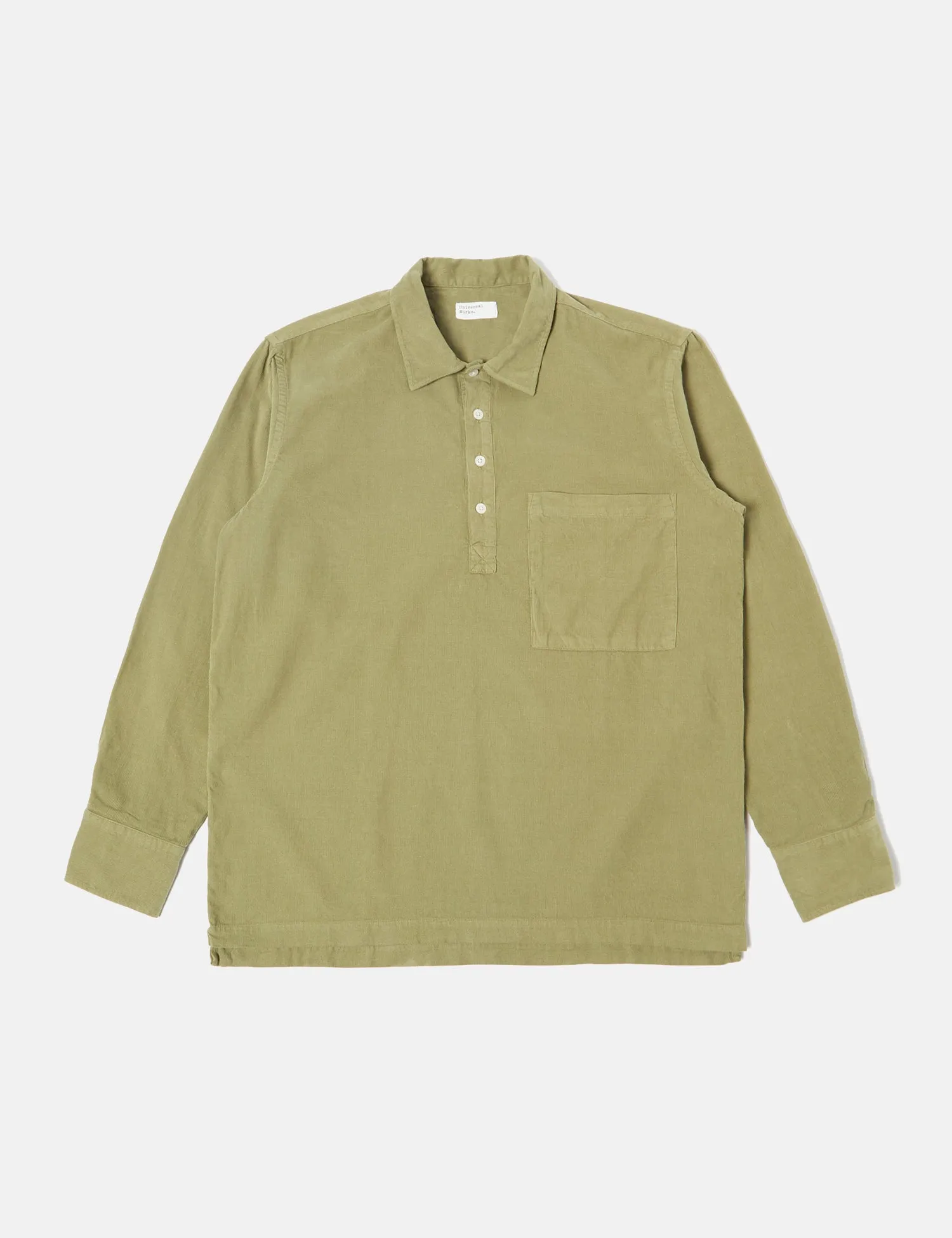 Universal Works Pullover Shirt (Cord) - Olive Green