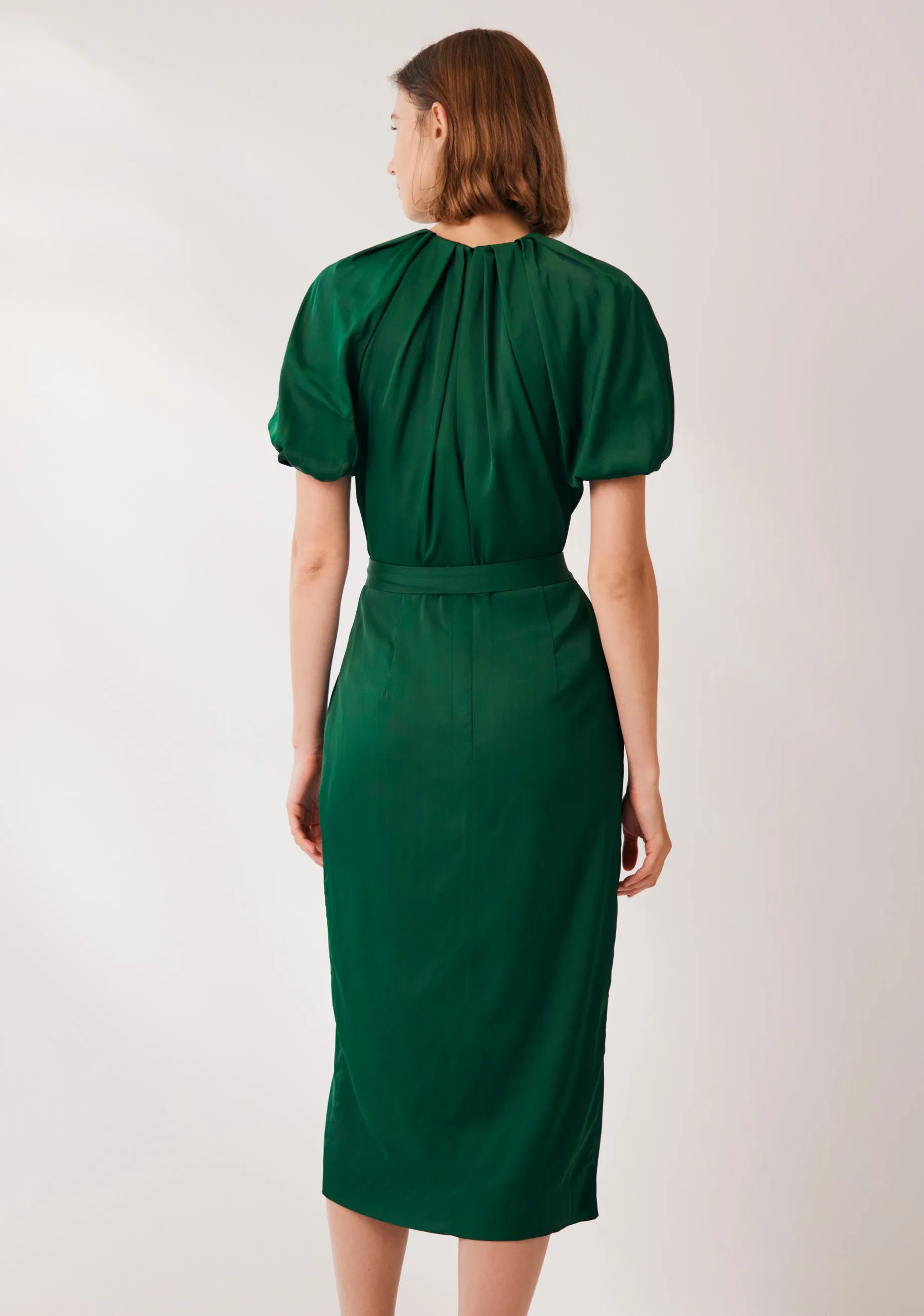 Waverley Midi Dress_Dark Green