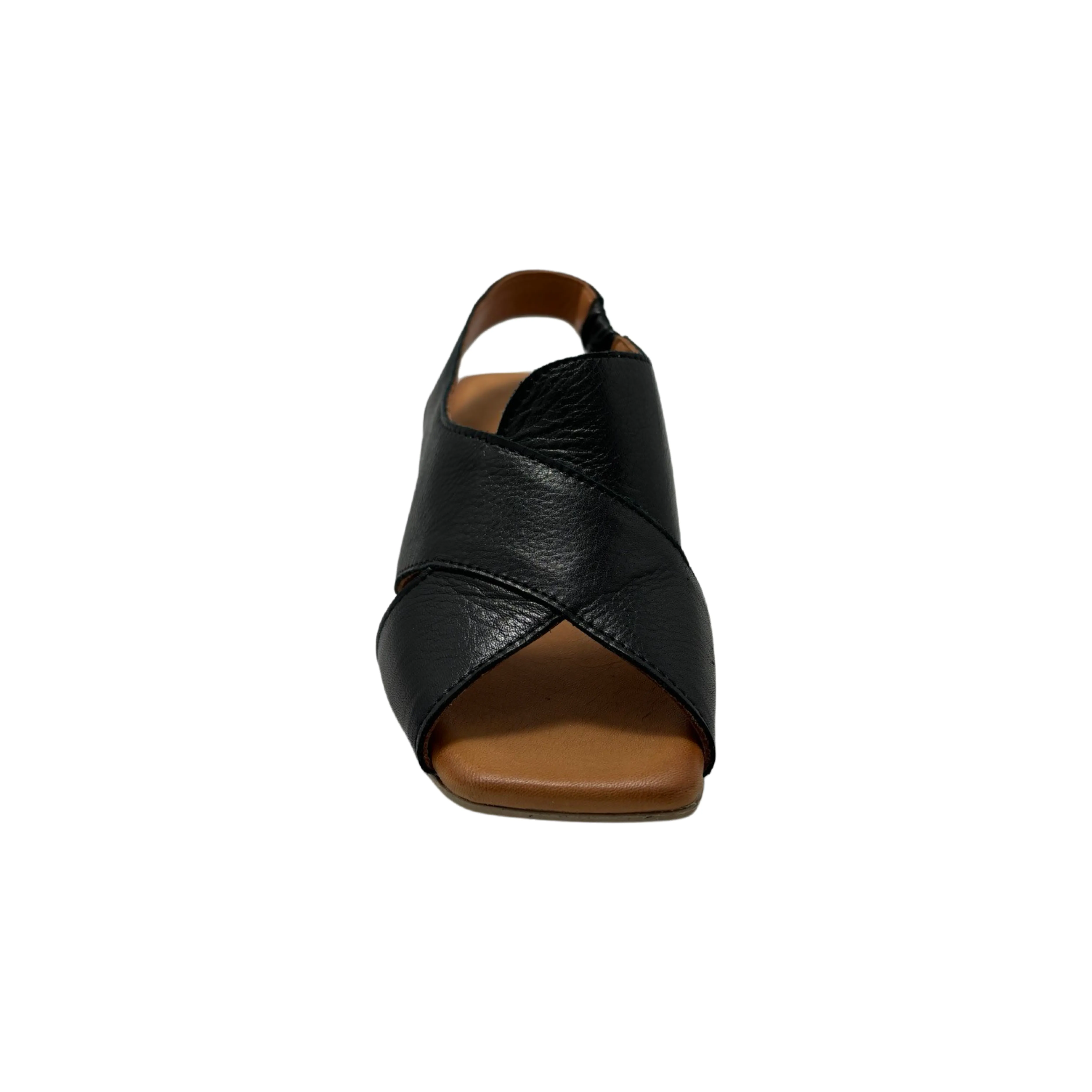 Xena Black Leather Sandal