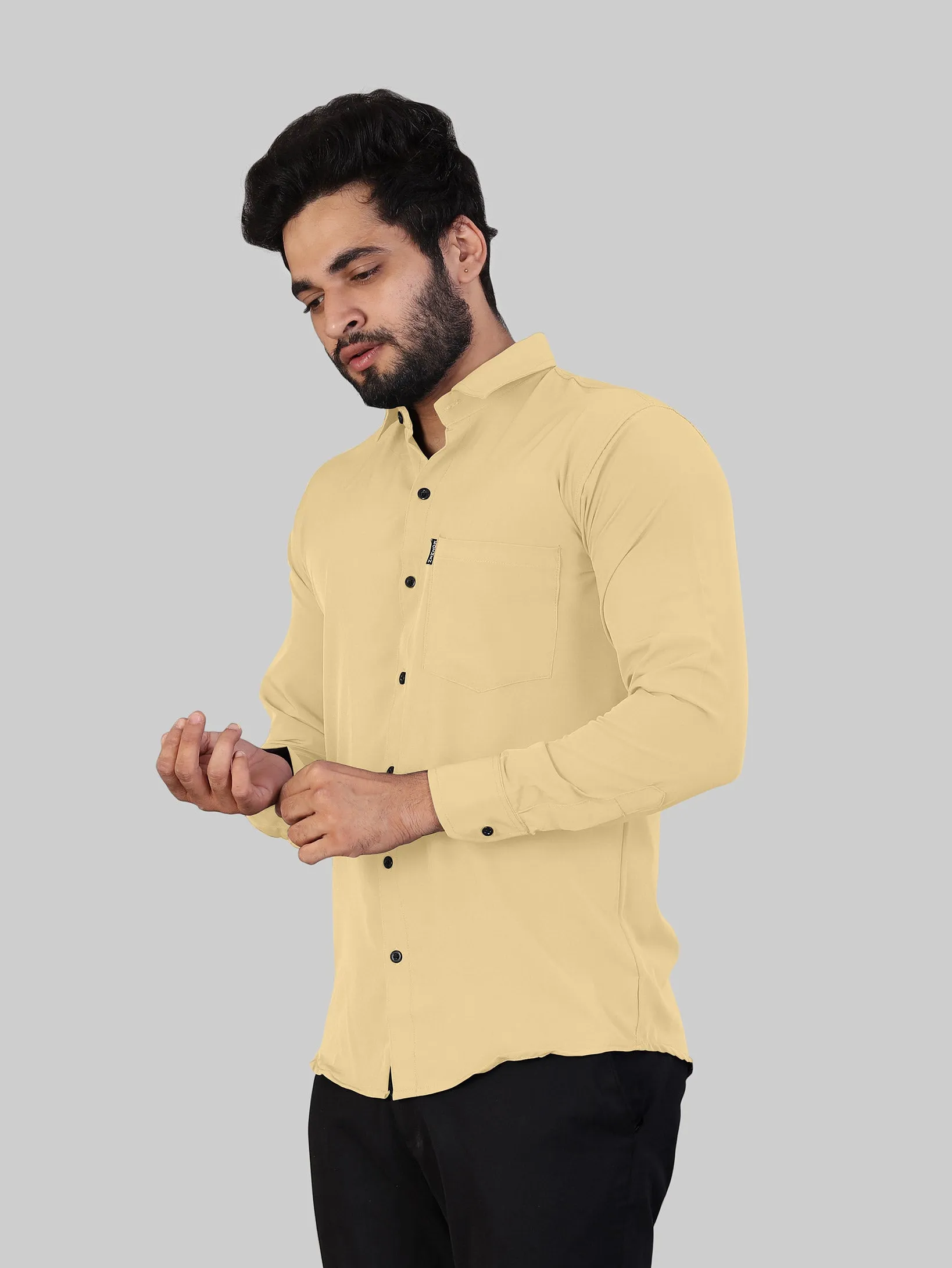 Yellow Expandable Full Sleeve Shirt