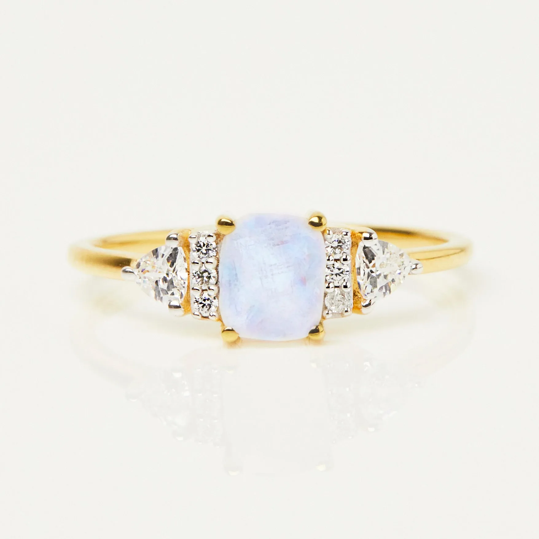 Zoe Sugg Energy Intention Ring in Moonstone