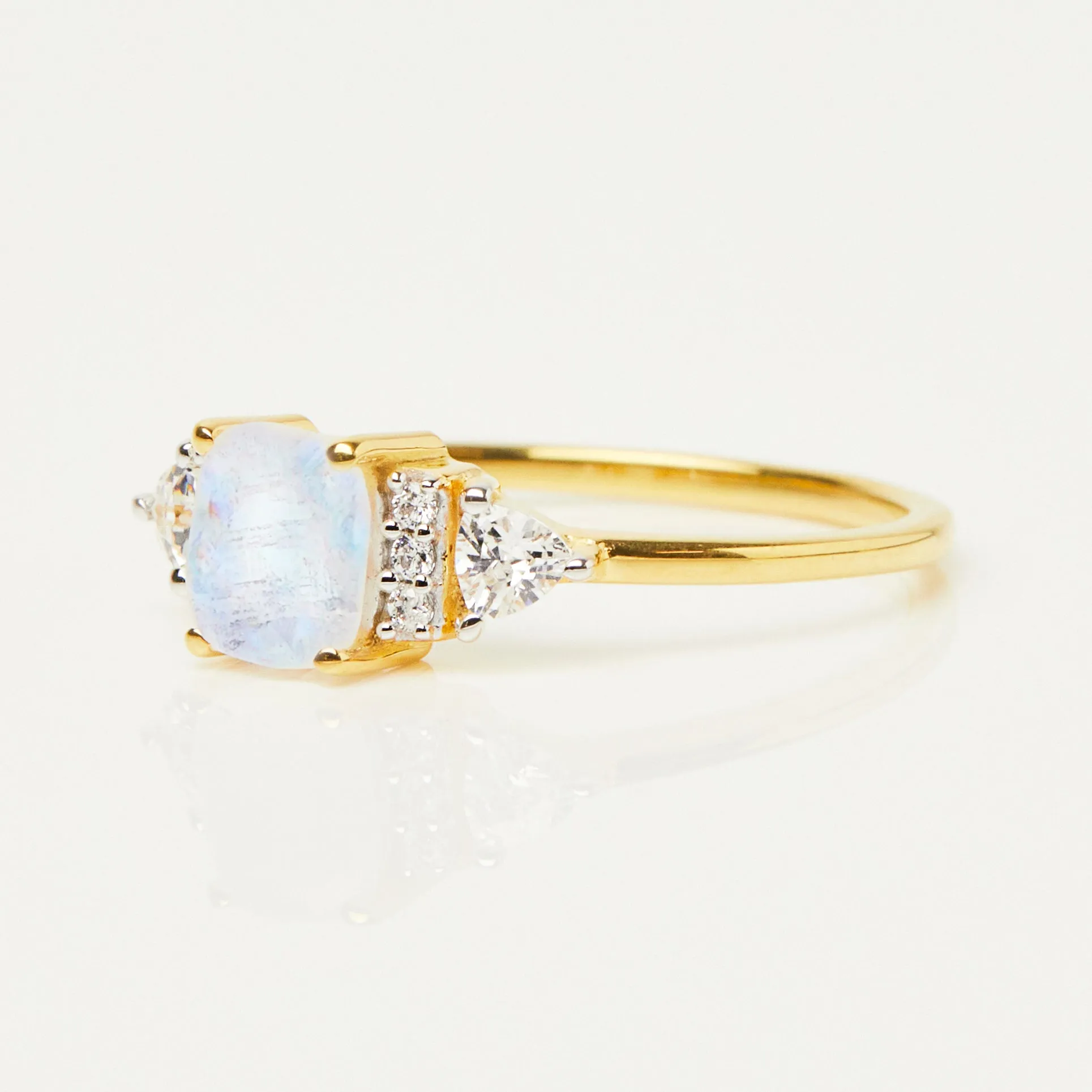 Zoe Sugg Energy Intention Ring in Moonstone